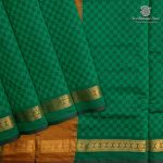 10 Yards Semi Silk Cotton Sarees – Dark Green SASPT0037173