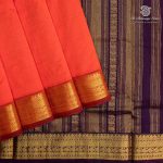 10 Yards Semi Silk Cotton Sarees – Red Orange SASPT0037176