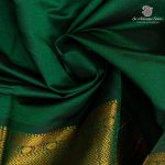 10 Yards Semi Silk Cotton Sarees – Dark Green SASPT0037179 - Image 2
