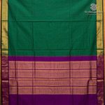 10 Yards Semi Silk Cotton Sarees – Dark Green SASPT0037179 - Image 3