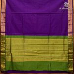 10 Yards Semi Silk Cotton Sarees – Dark Violet SASPT0037180 - Image 3