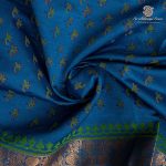 10 Yards Semi Silk Cotton Sarees – Dark Teal Blue SASPT0037181 - Image 2