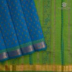 10 Yards Semi Silk Cotton Sarees – Dark Teal Blue SASPT0037181
