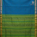 10 Yards Semi Silk Cotton Sarees – Dark Teal Blue SASPT0037181 - Image 3