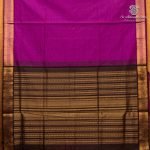 10 Yards Semi Silk Cotton Sarees – Dark Majenta SASPT0037184 - Image 3