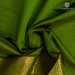 10 Yards Semi Silk Cotton Sarees – Parrot Green SASPT0037186 - Image 2