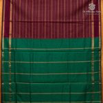 10 Yards Semi Silk Cotton Sarees – Dark Brown SASPT0037188 - Image 3
