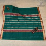 10 Yards Devendra Sarees - Dark Green SASTDC37196