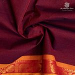 10 Yards Pure Cotton Sarees - Dual Shade Maroon SASTC0037199 - Image 2