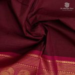 10 Yards Pure Cotton Sarees - Dark Brown SASTC0037200 - Image 2