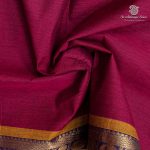 10 Yards Pure Cotton Sarees - Burgundy SASTC0037201 - Image 2