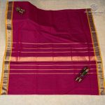 10 Yards Pure Cotton Sarees - Burgundy SASTC0037201
