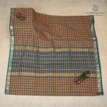 10 Yards Pure Cotton Sarees - Teal and Orange SASTC0037204