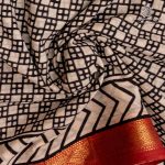 Mangalagiri Bagru Sarees - Beige SASVS37210 - Image 2