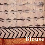 Mangalagiri Bagru Sarees - Beige SASVS37210 - Image 3