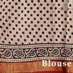 Mangalagiri Bagru Sarees - Beige SASVS37211 - Image 3