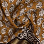 Mangalagiri Bagru Sarees - Fenugreek SASVS37213 - Image 2