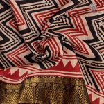 Mangalagiri Bagru Sarees - Beige SASVS37215 - Image 2