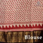 Mangalagiri Bagru Sarees - Beige SASVS37215 - Image 3