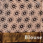 Mangalagiri Bagru Sarees - Beige SASVS37216 - Image 3