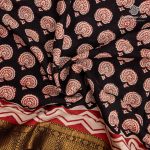 Mangalagiri Bagru Sarees - Black SASVS37219 - Image 2