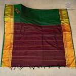 10 Yards Kalyani Cotton Sarees - Dual Shade Dark Green SASTKC37239 - Image 2