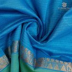 Silk Cotton Sarees Simple – Light Blue SAS37244 - Image 2