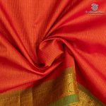 Silk Cotton Sarees Simple – Orange SAS37247 - Image 2
