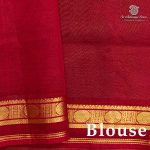 Silk Cotton Sarees Simple – Olive Green SAS37249 - Image 3
