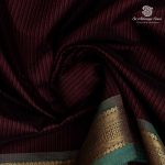 Silk Cotton Sarees Simple – Dark Brown SAS37250 - Image 2