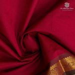 Silk Cotton Sarees Simple – Dark Burgundy SAS37253 - Image 2