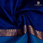 Silk Cotton Sarees Simple – Dark Royal Blue SAS37254 - Image 2