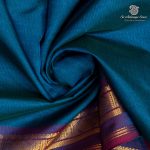 Silk Cotton Sarees Simple – Dual Shade Teal Blue SAS37258 - Image 2