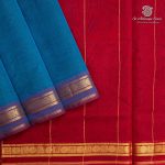 Silk Cotton Sarees Simple – Dual Shade Teal Blue SAS37258