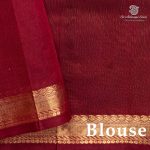 Silk Cotton Sarees Simple – Dark Olive Green SAS37262 - Image 3