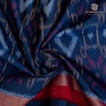 Kora Silk Cotton Sarees - Dark Ink Blue SAS0037328 - Image 2