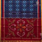 Kora Silk Cotton Sarees - Dark Ink Blue SAS0037328 - Image 4