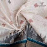 Kora Silk Cotton Sarees - Off White SAS0037338 - Image 2