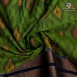 Kora Silk Cotton Sarees - Avocado Green SAS0037343 - Image 2