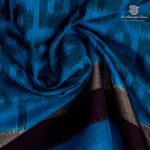 Kora Silk Cotton Sarees - Cerulean Blue SAS0037346 - Image 2