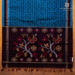 Kora Silk Cotton Sarees - Cerulean Blue SAS0037346 - Image 4