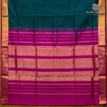 Silk Cotton Sarees – Dual Shade Peacock Green SAS0037369 - Image 4