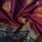 Fancy Soft Silk Saree- Dual Shade Burgundy with blue SASFS37380 - Image 2