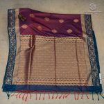 Fancy Soft Silk Saree- Dual Shade Burgundy with blue SASFS37380 - Image 4