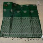 Fancy Soft Silk Saree- Bottle Green SASFS37384 - Image 4