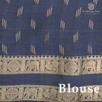 Fancy Soft Silk Saree- Steel Blue SASFS37386 - Image 3