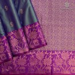 Fancy Soft Silk Saree- Dual Shade Green with Purple SASFS37387
