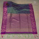 Fancy Soft Silk Saree- Dual Shade Green with Purple SASFS37387 - Image 4