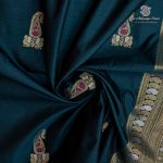 Fancy Soft Silk Saree- Dark Peacock Green SASFS37395 - Image 2