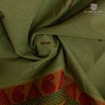 Chettinad Cotton Sarees - Pista Green SASC37437 - Image 2